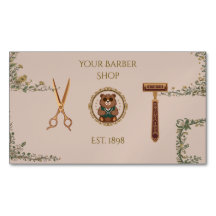Cartes de visite de salon de coiffure vintage
