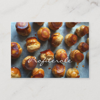 Cartes de visite de salon de thé de profiterole