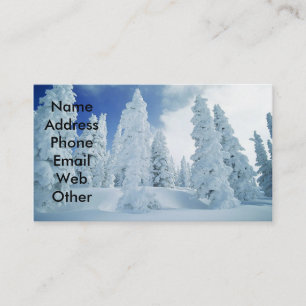 Cartes de visite de scène de neige