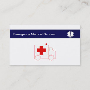 Cartes de visite de secours Médicale