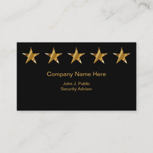 Cartes de visite de sécurité
