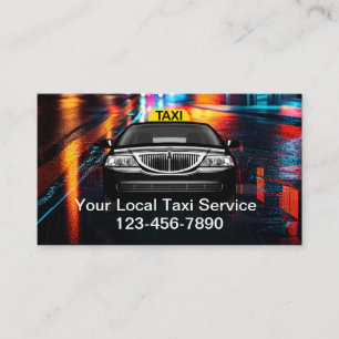 Cartes de visite de service de taxi local cool