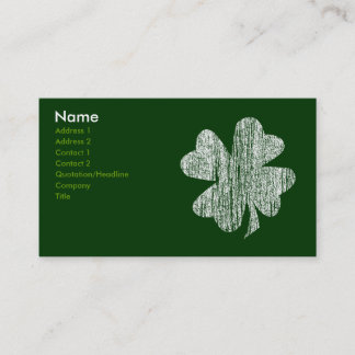 Cartes de visite de shamrock
