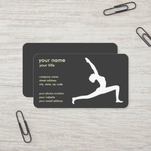 Cartes de visite de silhouette de noir de pose de