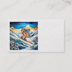 Cartes de visite de ski alpin
