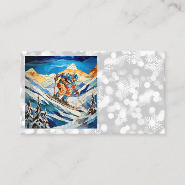 Cartes de visite de ski alpin (Devant)