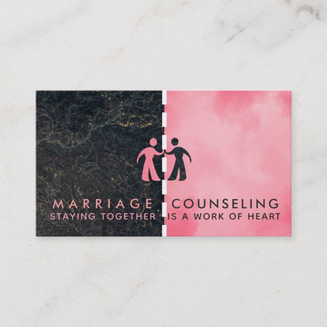 Cartes de visite de Slogan, conseiller en mariage (Devant)