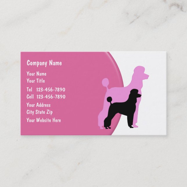 Cartes de visite de soin des animaux familiers (Devant)