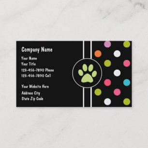Cartes de visite de soin des animaux familiers