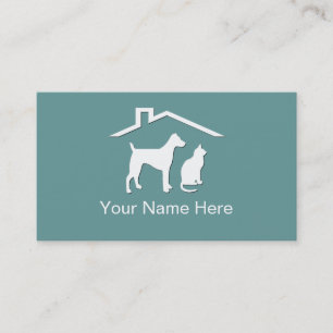 Cartes de visite de soin des animaux familiers