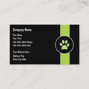 Cartes de visite de soin des animaux familiers