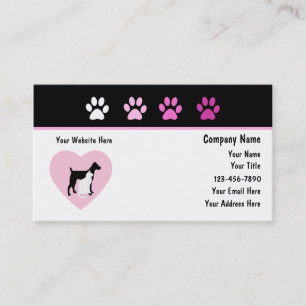 Cartes de visite de soin des animaux familiers