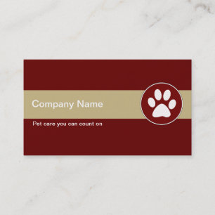 Cartes de visite de soin des animaux familiers