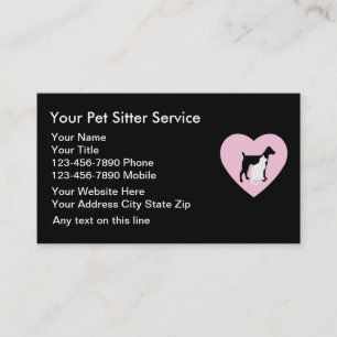 Cartes de visite de soin des animaux familiers