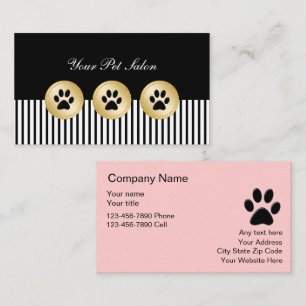 Cartes de visite de soin des animaux familiers