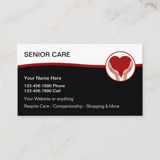 Cartes de visite de soins infirmiers à domicile (Devant)