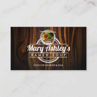Cartes de visite de soupe Ramen personnalisables