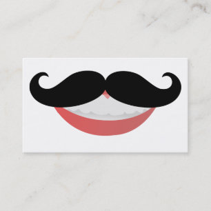 Cartes de visite de sourire de moustache