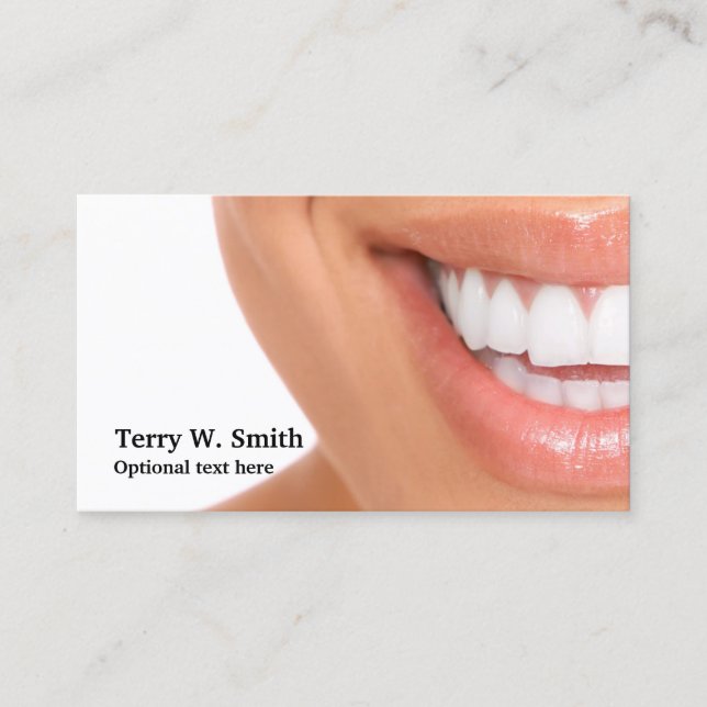 Cartes de visite de sourire dentiste (Devant)