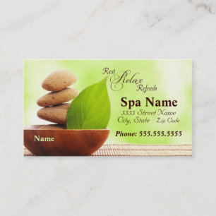 Cartes de visite de spa