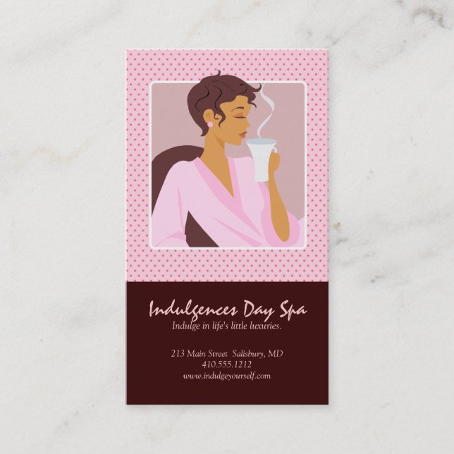 Cartes de visite de spa de jour/cartes de (Devant)