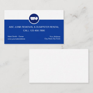 Cartes de visite de suppression de la junk