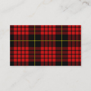 Cartes de visite de Tartan rouge