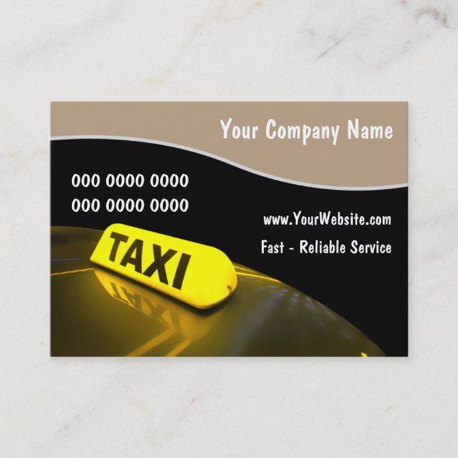 Cartes de visite de taxi (Devant)