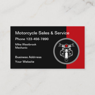 Cartes de visite de thème de moto cool