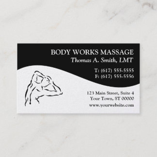 Cartes de visite de thérapie de massage