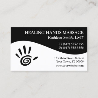 Cartes de visite de thérapie de massage