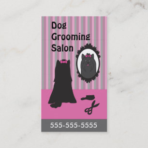 Cartes de visite de toilettage de chien -