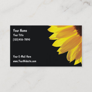 Cartes de visite de tournesol