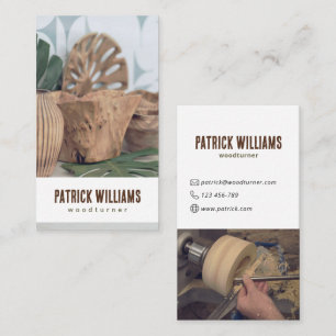 Cartes de visite de tourneur sur bois professionne