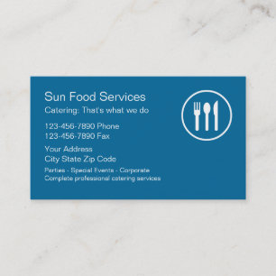 Cartes de visite de traiteur