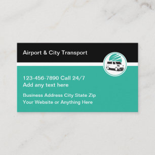 Cartes de visite De Transport De Taxi Aéroport Et 