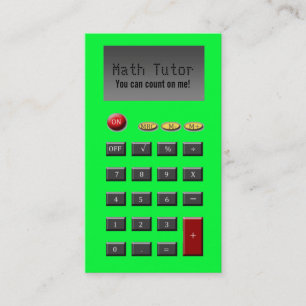 Cartes de visite de tuteur de maths