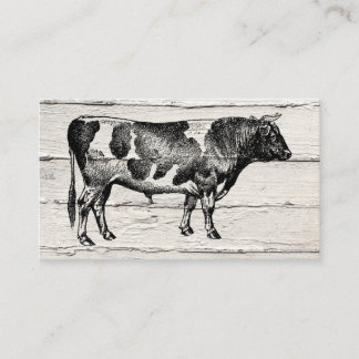 Cartes de visite de vache - Hereford Farm Animal