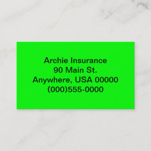 Cartes de visite de vert de chaux