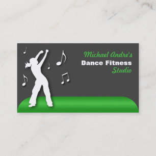 Cartes de visite de vert de forme physique de