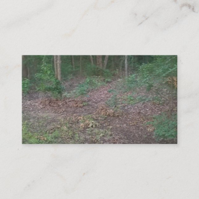 Cartes de visite de vert de nature d'arbres (Devant)