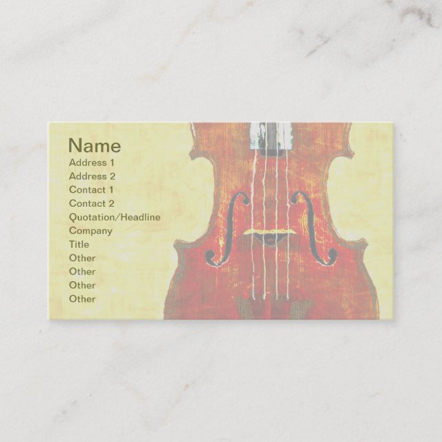 Cartes de visite de VIOLON (Devant)