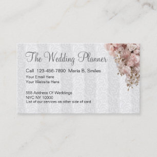 Cartes de visite de wedding planner