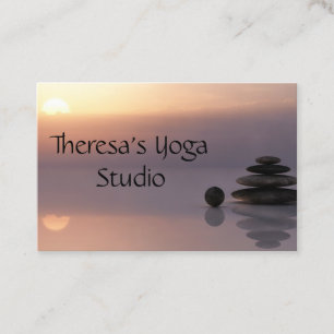 Cartes de visite de yoga de zen d'équilibre