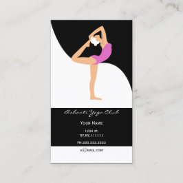 cartes de visite de yoga rose