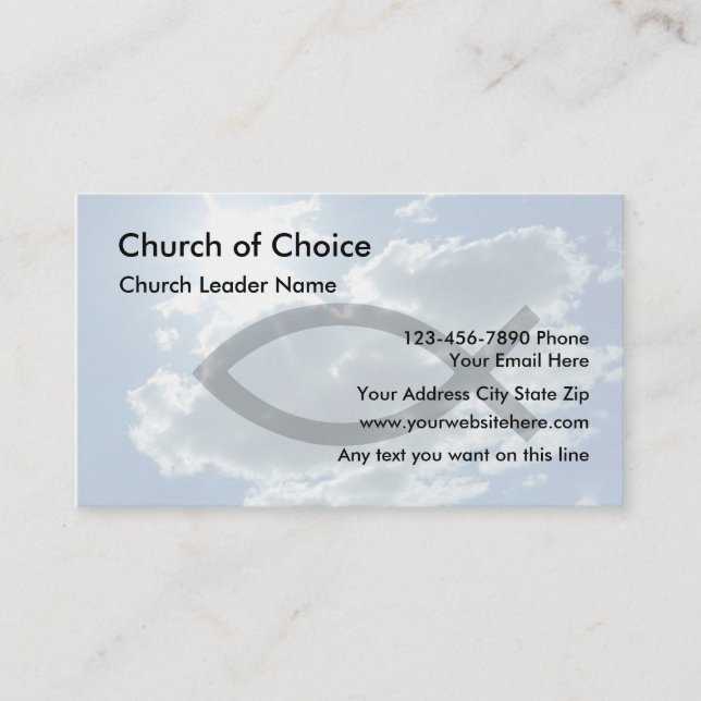 Cartes de visite d'église nouveaux (Devant)