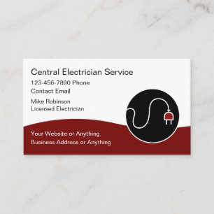 Cartes de visite d'électricien modernes et uniques