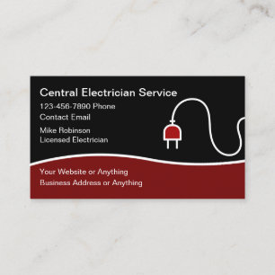 Cartes de visite d'électricien modernes et uniques