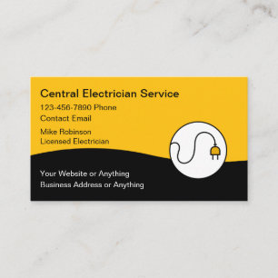 Cartes de visite d'électricien modernes et uniques