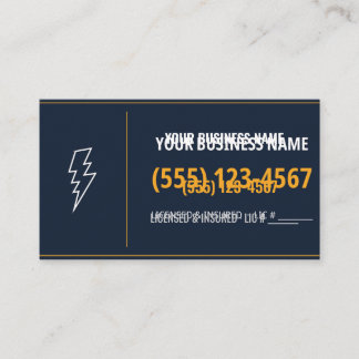Cartes de visite d'électricien, nom et téléphone p